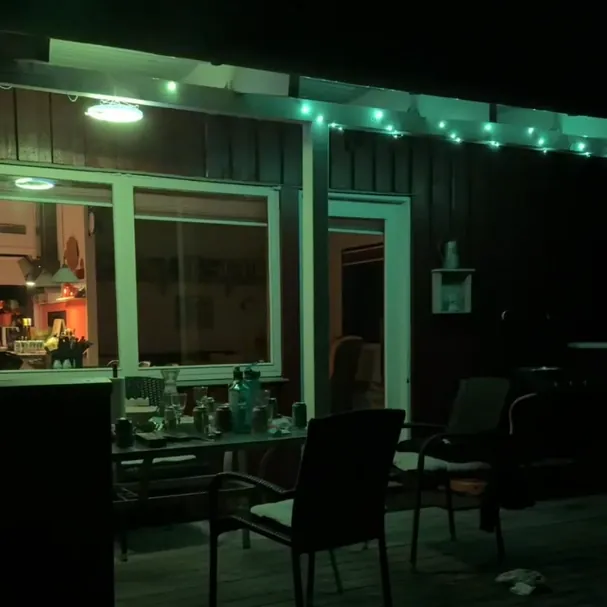 The patio on a summer evening