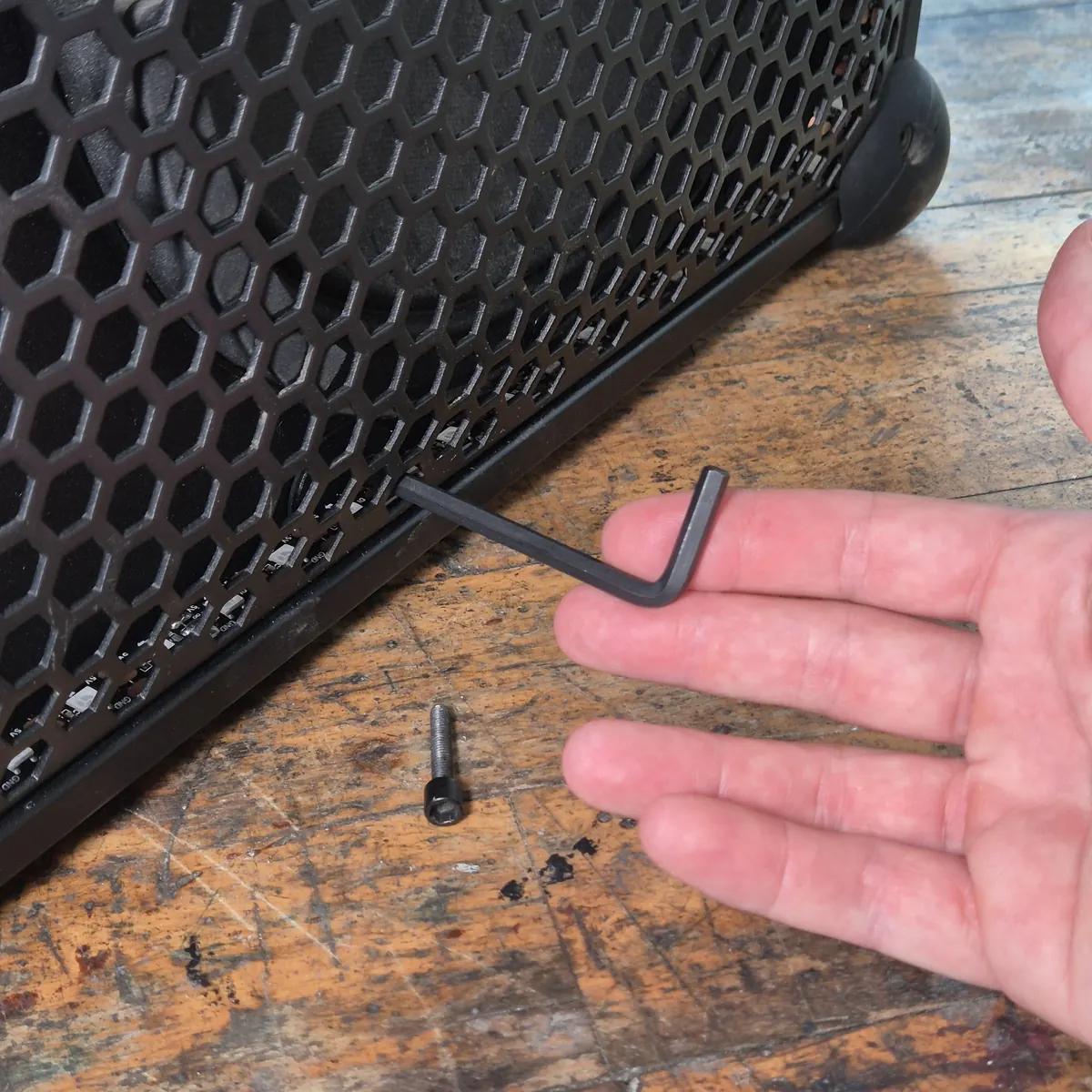 Step 1 — remove the grille